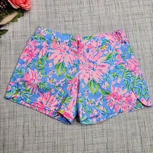 Lilly Pulitzer Ocean View Floral Shorts‎ Casual Everyday Colorful XXS